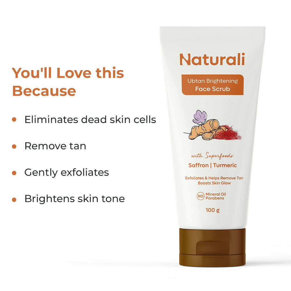 Naturali Ubtan Brightening Face Scrub | Grocsy