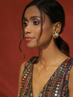 Multi Kundan Studs- Ruby Raang | Grocsy