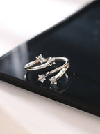 NVR Women's Stylish Latest Silver Plated Ring With Ad Stones | Grocsy