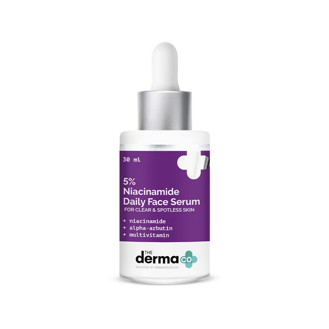 The Derma Co 5% Niacinamide Daily Face Serum With Alpha Arbutin & Multivitamin for Clear & Spotless Skin | Grocsy