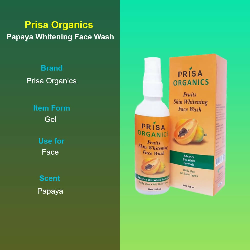 Prisa Organics Saffron & Papaya Lightening Face Wash | Grocsy