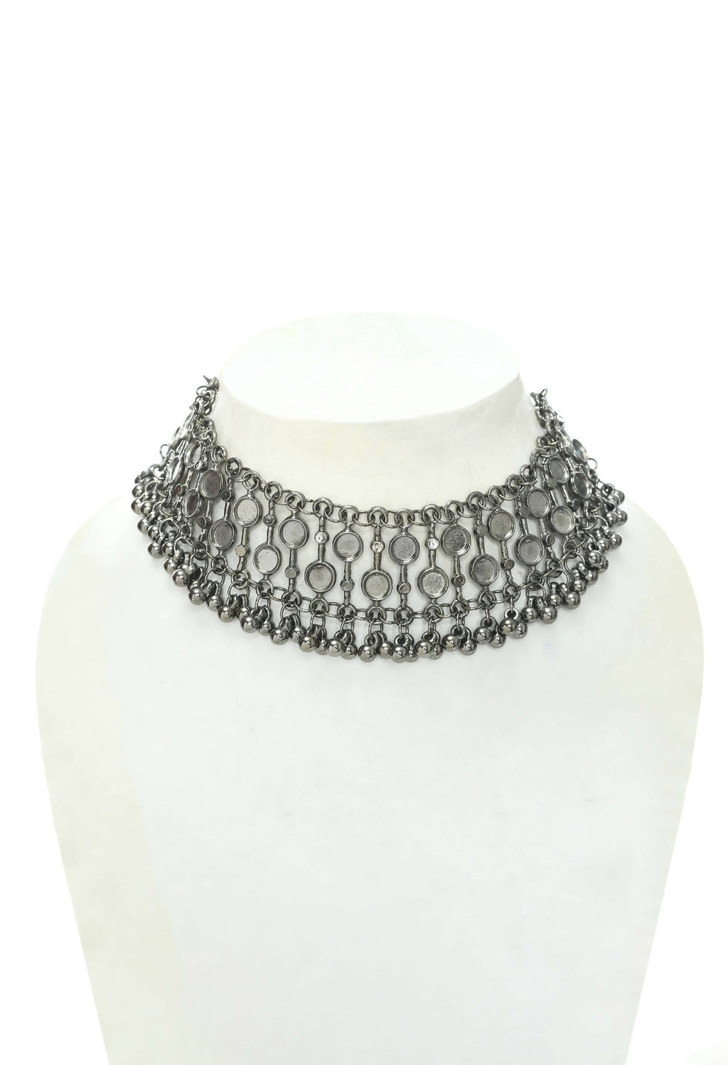 Mominos Fashion Johar Kamal Black-Plated Brass Finish Choker For Women | Grocsy