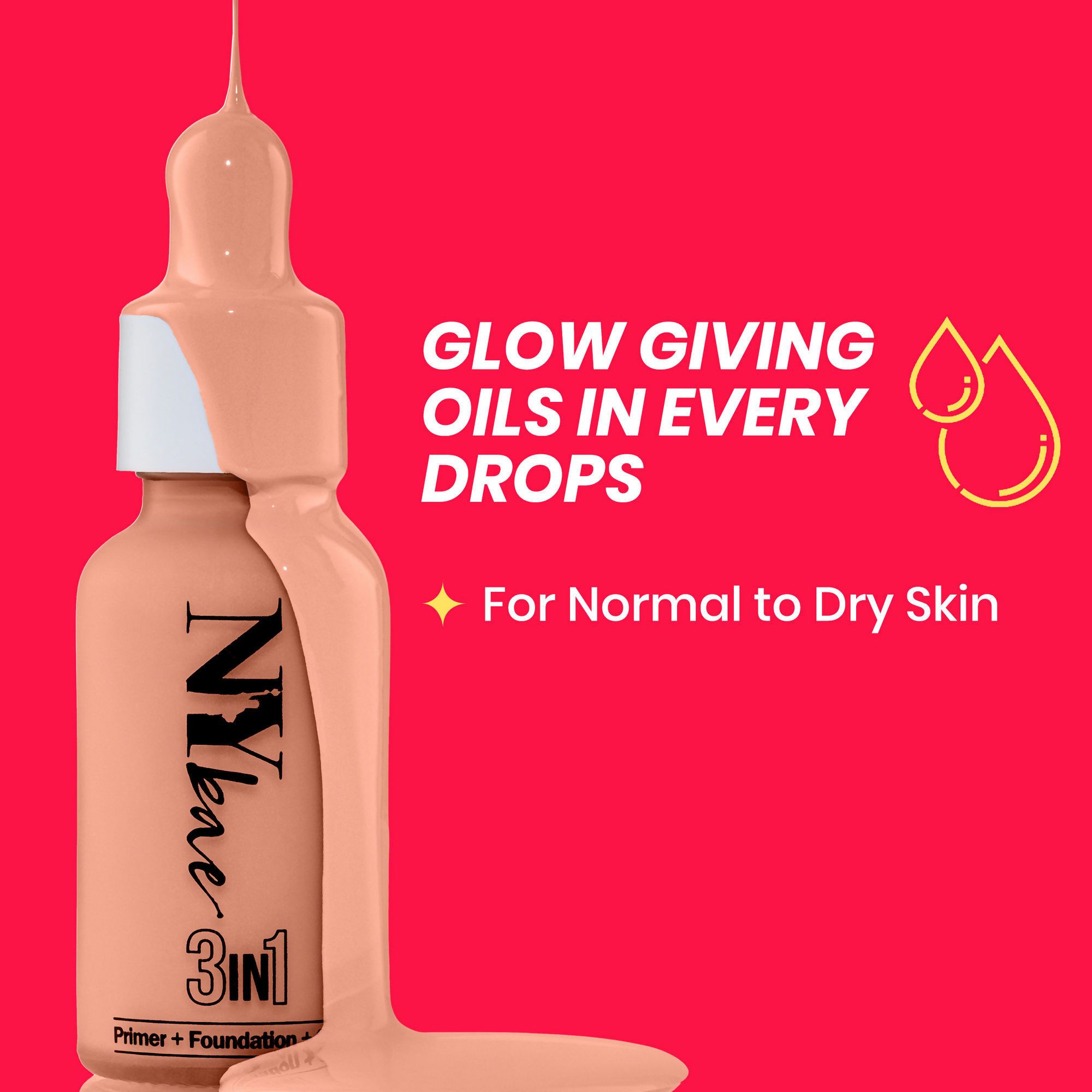 NY Bae 3 in 1 Serum Foundation Infused With Primer - Cool Sand 06 | Grocsy