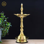 Kerala Deepa Brass 8.5": Embrace the Radiance of God's Own Country | Grocsy