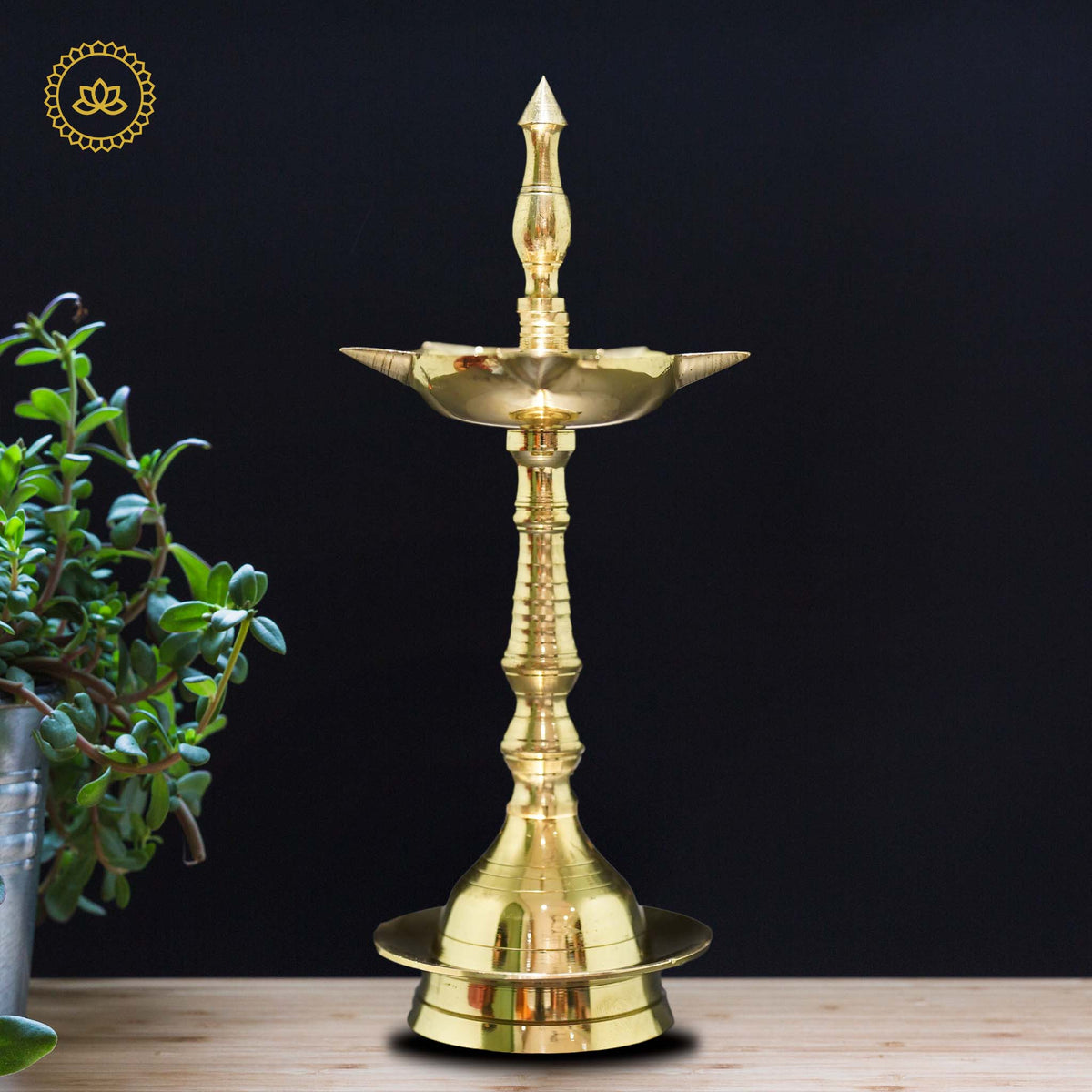 Kerala Deepa Brass 8.5": Embrace the Radiance of God's Own Country | Grocsy