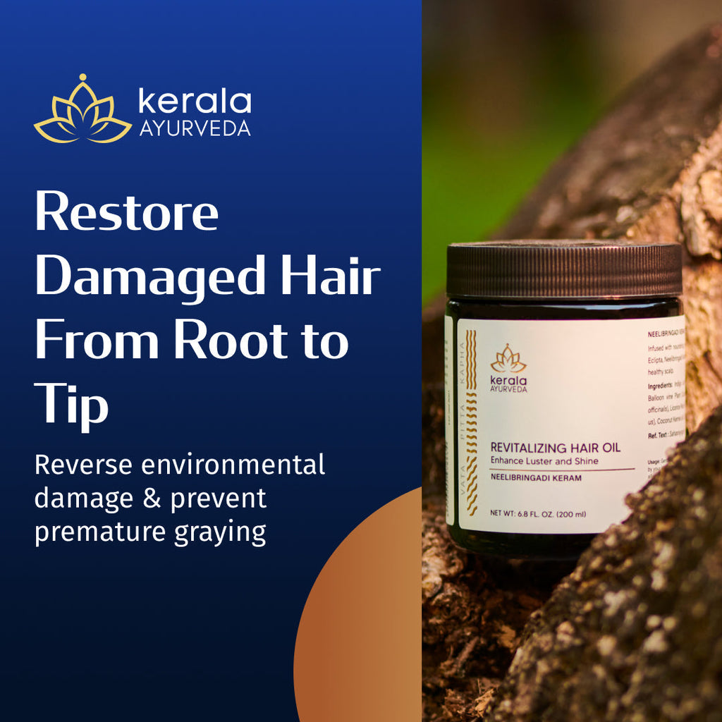 Kerala Ayurveda USA Revitalizing Hair Oil - Neelibringadi Keram | Grocsy