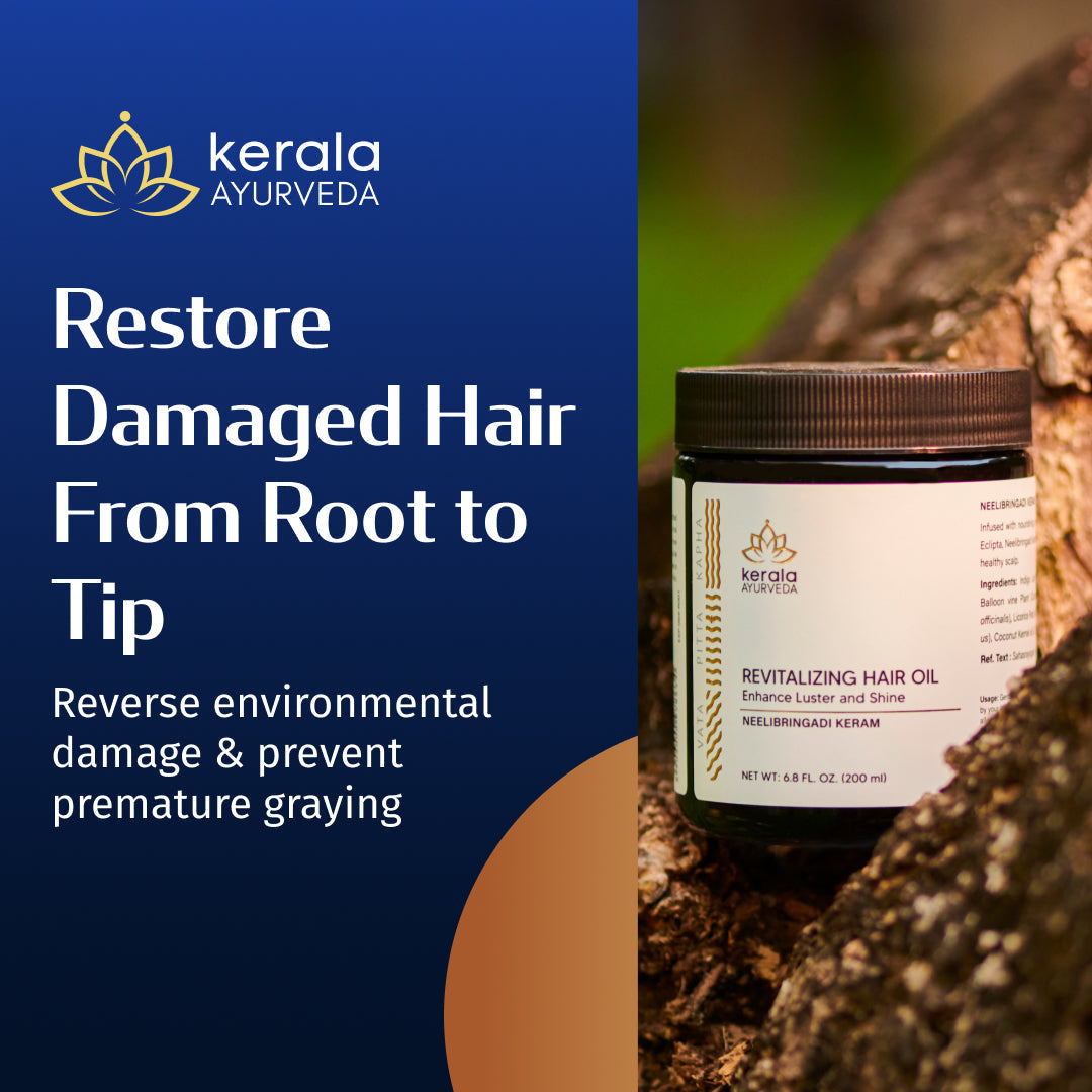 Kerala Ayurveda USA Revitalizing Hair Oil - Neelibringadi Keram | Grocsy