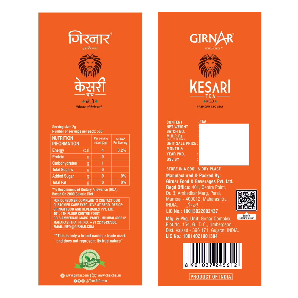 Girnar Kesari Tea - No.3 | Grocsy