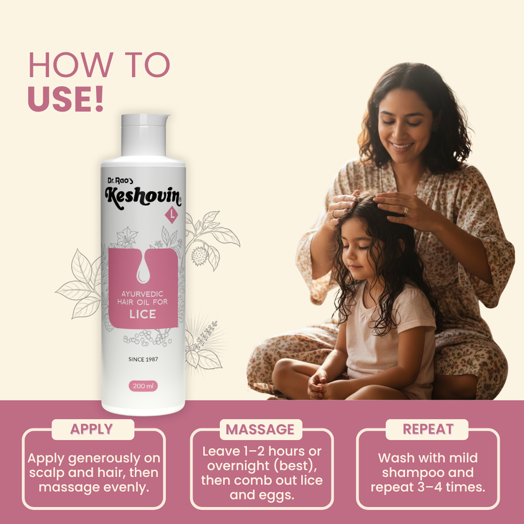 Dr. Rao's Keshovin -L Herbal Anti Lice Hair Oil | Grocsy