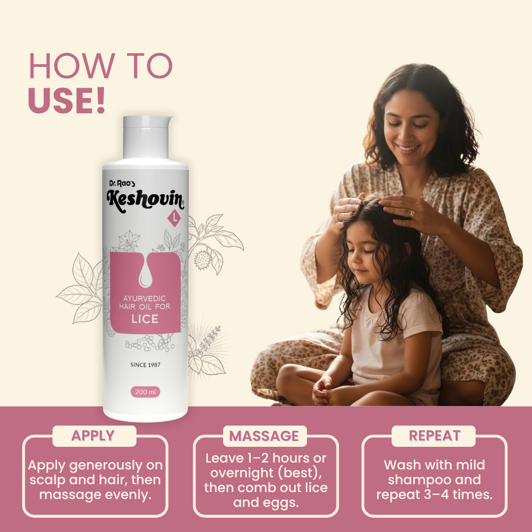 Dr. Rao's Keshovin -L Herbal Anti Lice Hair Oil | Grocsy