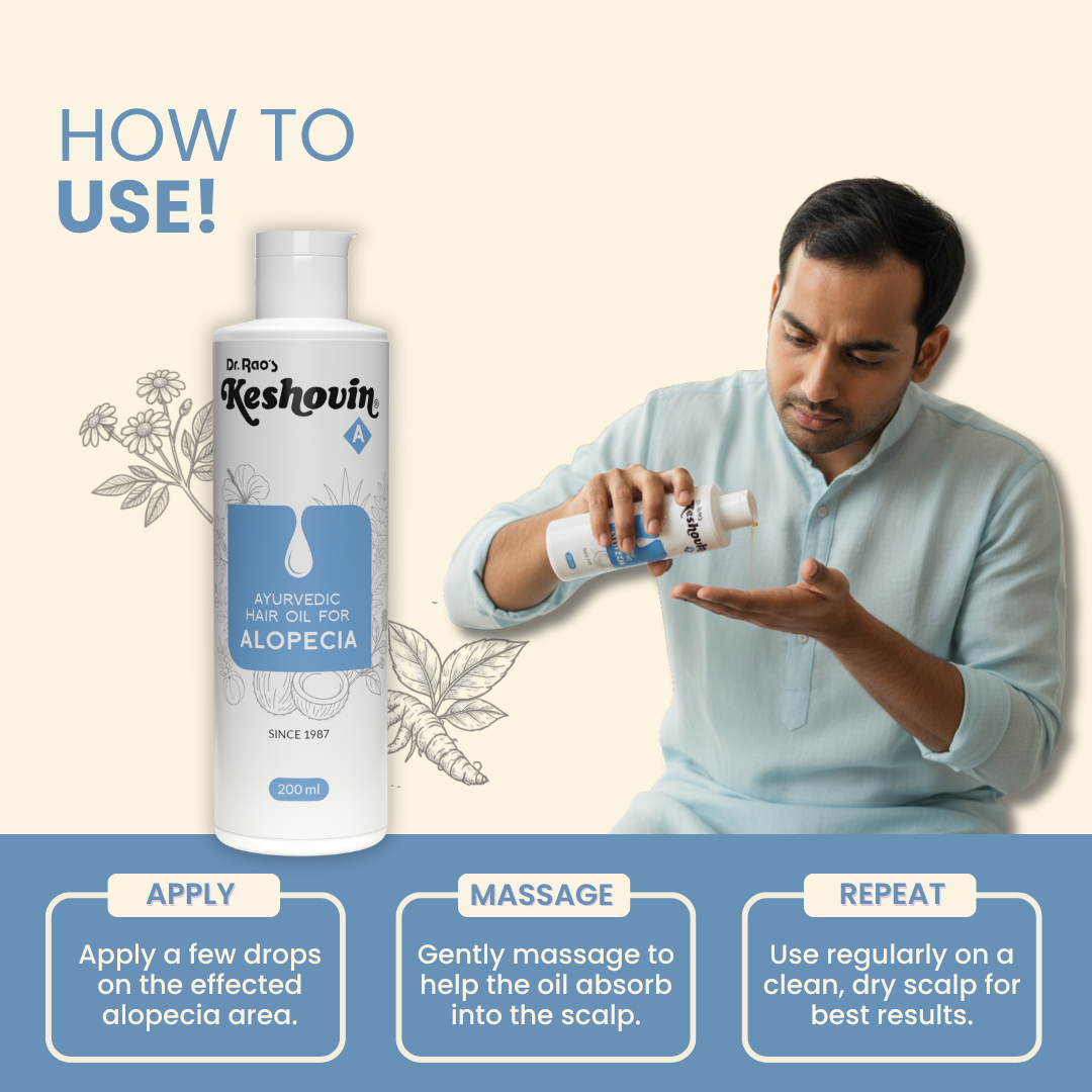 Dr. Rao's Keshovin -A Ayurvedic Hair Oil for Alopecia | Grocsy