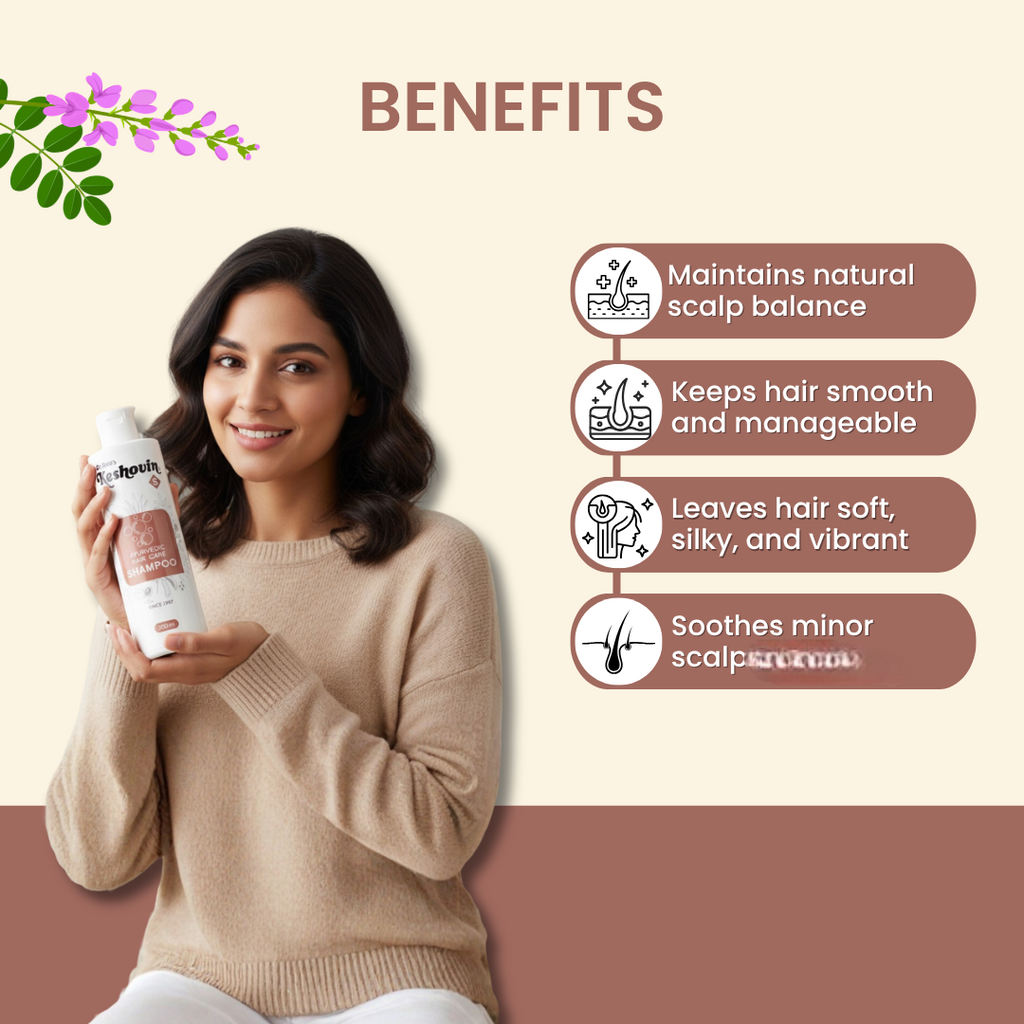 Dr. Rao's Keshovin Herbal Ayurvedic Hair Shampoo For Healthy Scalp And Hair Growth | Grocsy