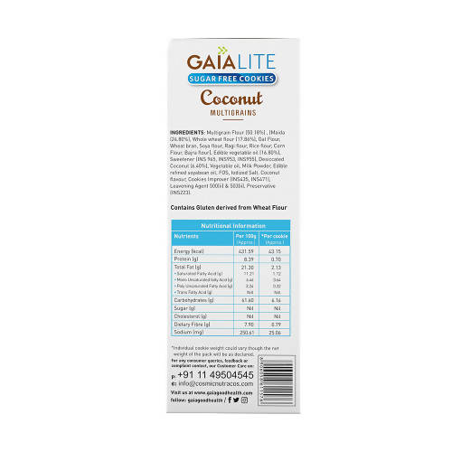 Gaia Lite Sugar Free Coconut Cookies | Grocsy