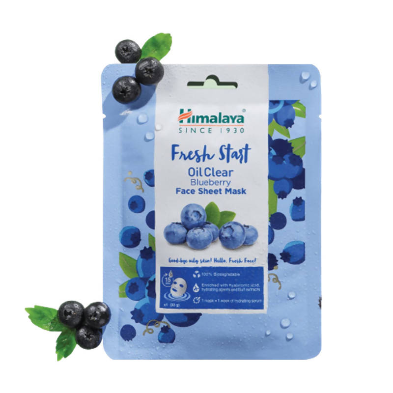 Himalaya Fresh Start Oil Clear Blueberry Face Sheet Mask | Grocsy