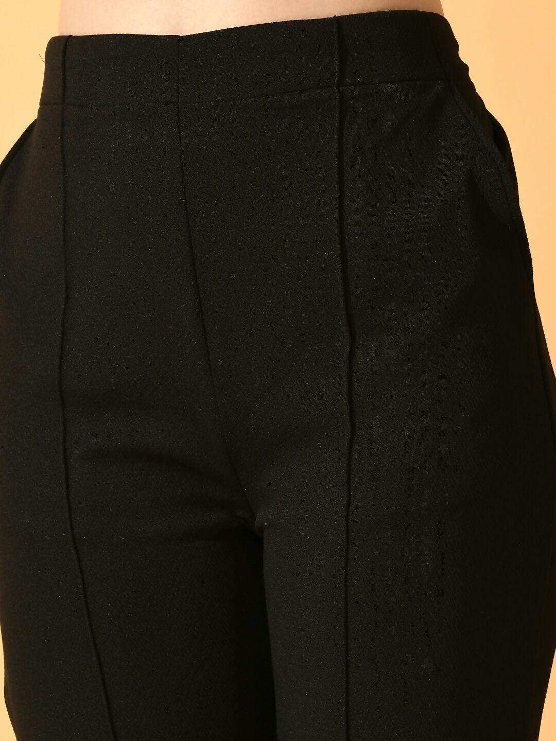 Myshka Women's Black Flared Party Trouser | Grocsy