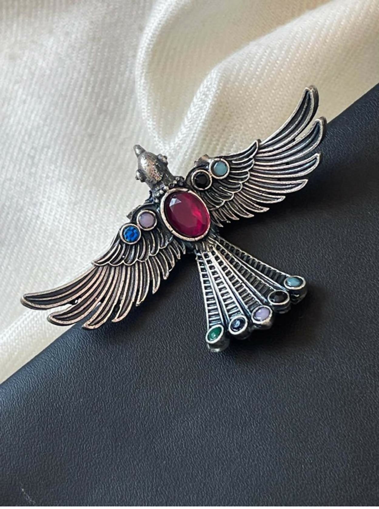 Joban Fashion Oxidized Eagle Shape Ring | Grocsy