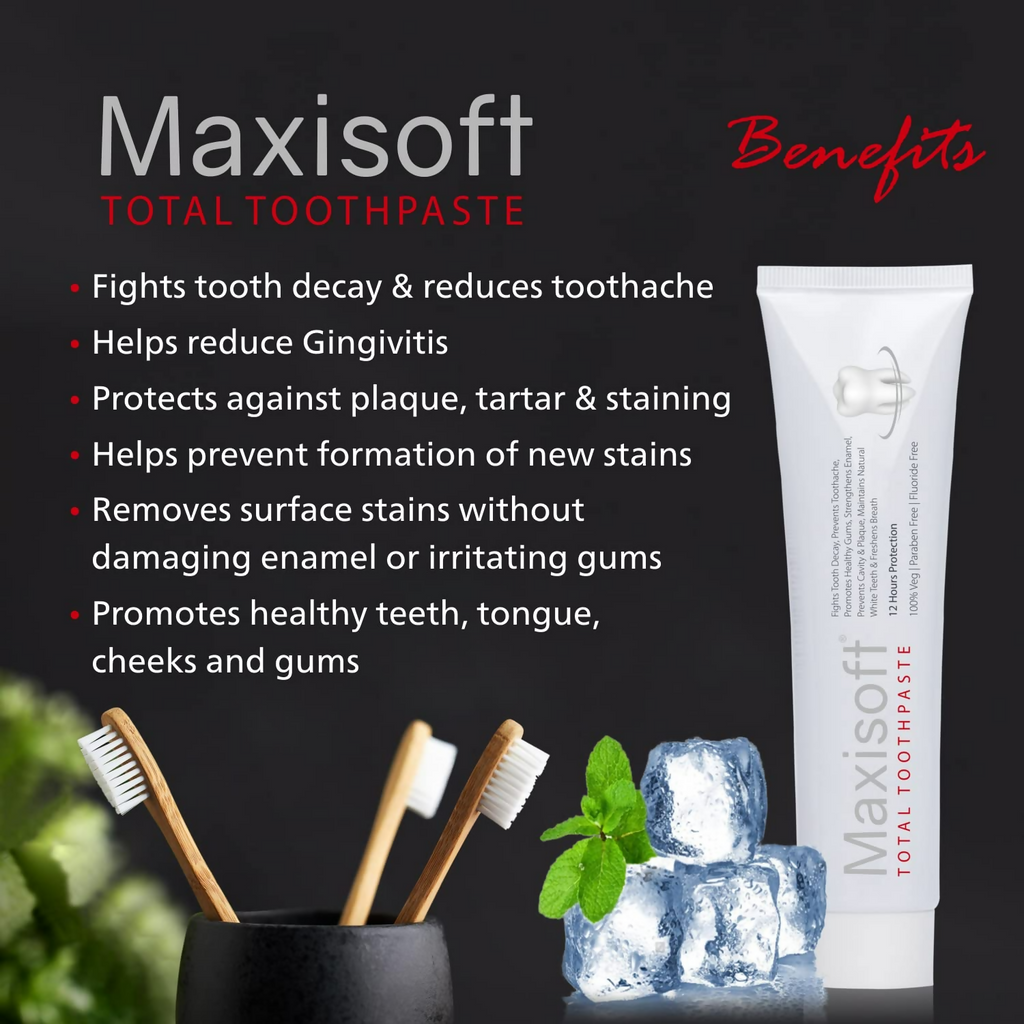 Maxisoft Total Toothpaste With Akarkara Babool Bakul Camphor Elaichi Pipli & Clove | Grocsy
