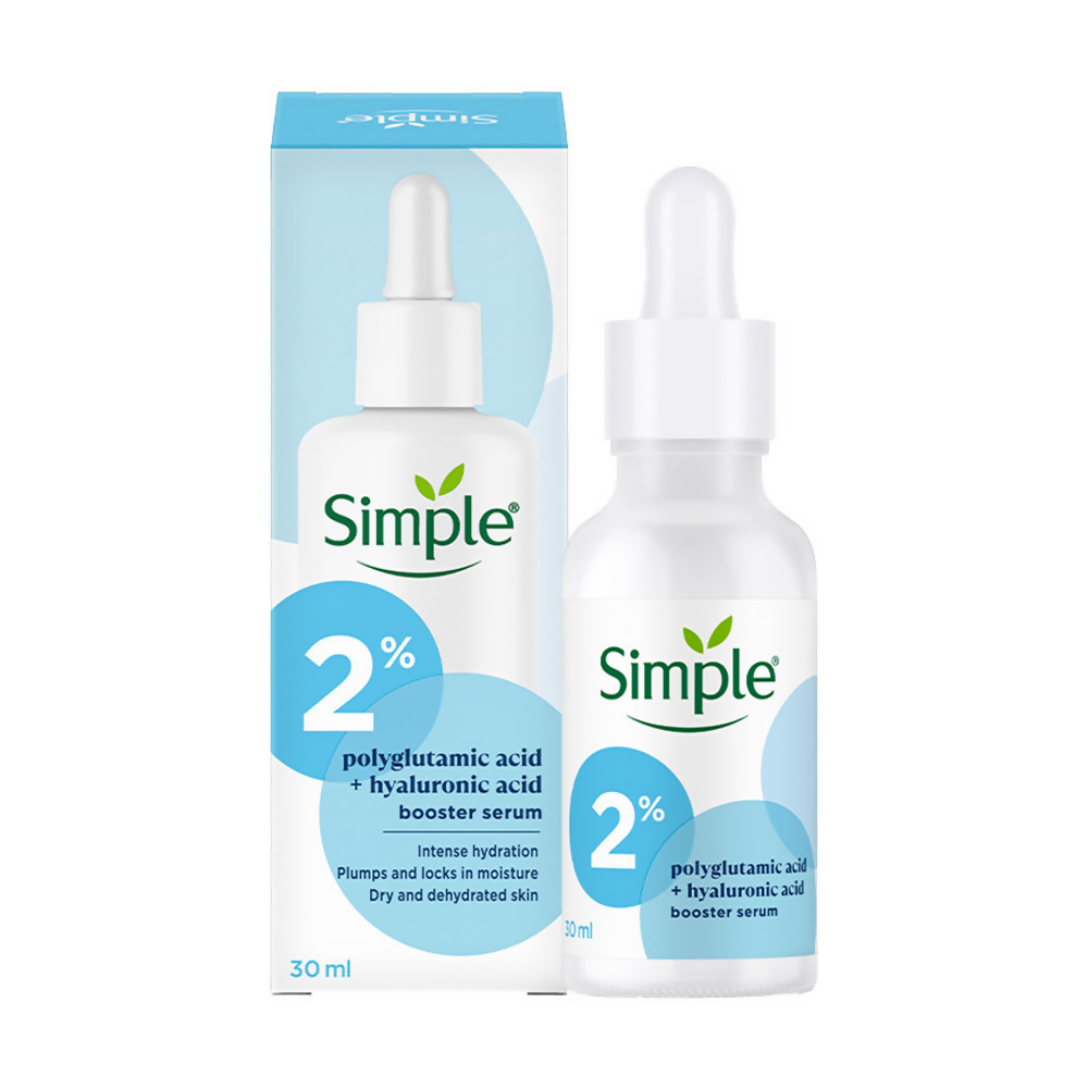 Simple 2% Hyaluronic Acid + Polyglutamic Acid Booster Serum | Grocsy