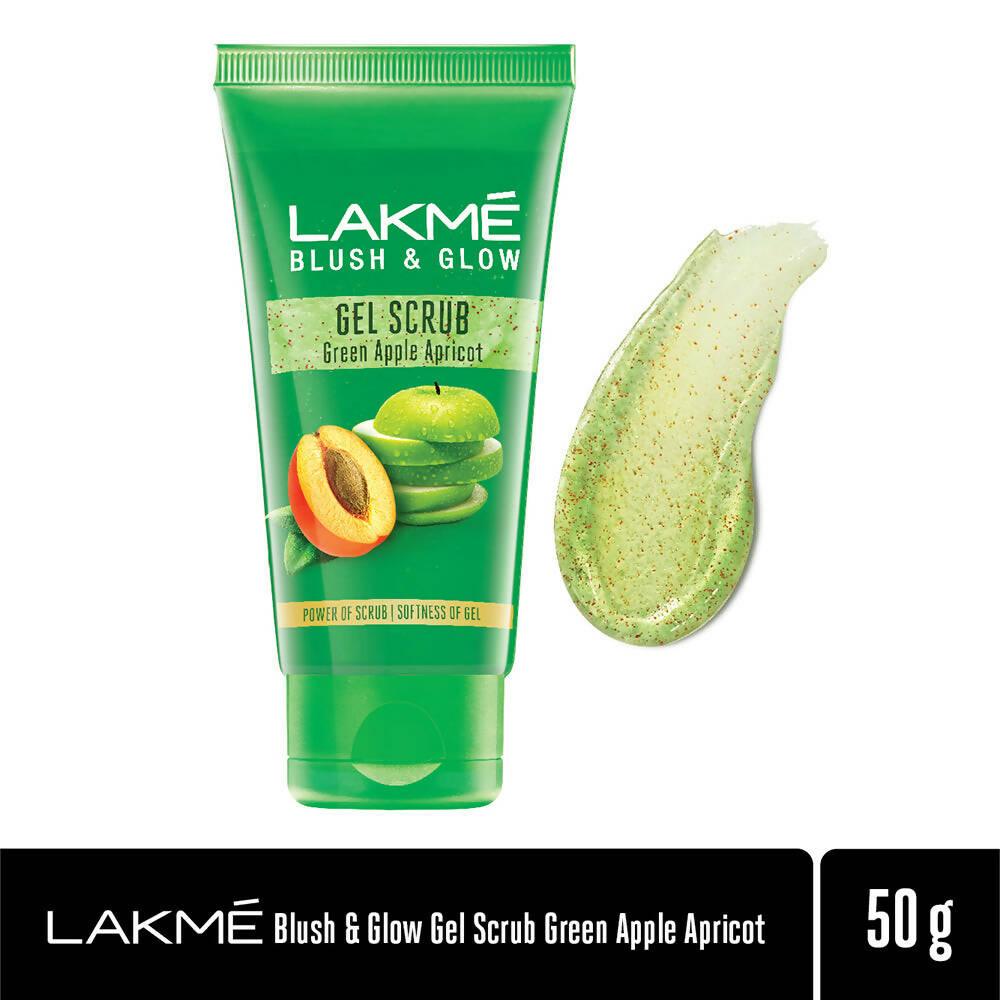 Lakmé Blush & Glow Gentle Deep Clean Gel Scrub With Green Apple & Apricot | Grocsy