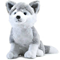Webby Plush Husky Dog Stuffed Animal Puppy Soft Toy-Grey | Grocsy
