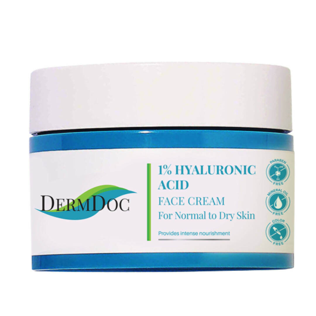 Dermdoc 1% Pure Hyaluronic Acid Face Cream | Grocsy
