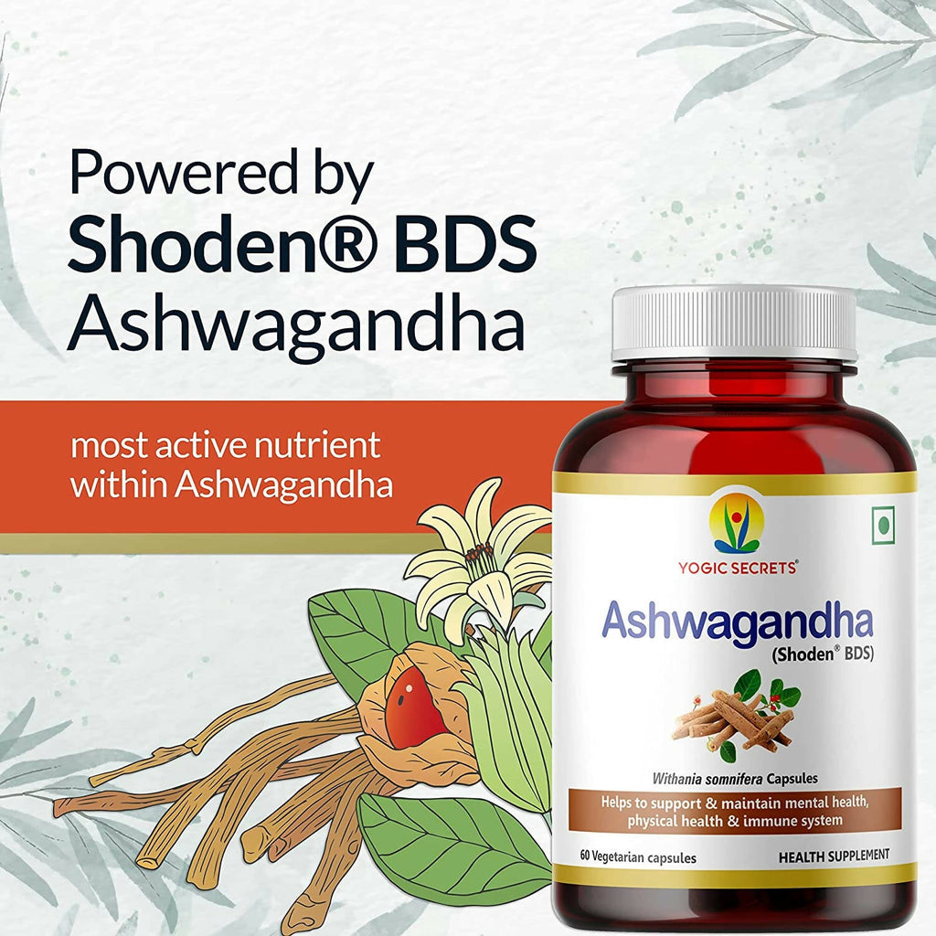 Yogic Secrets Ashwagandha Capsules | Grocsy