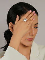 white stone ring (silver) - Ruby Raang | Grocsy