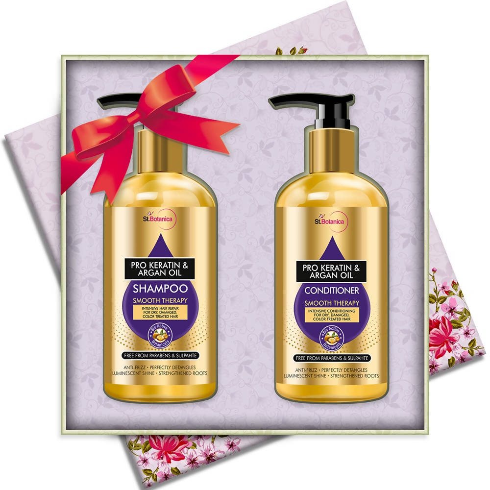 St.Botanica Pro Keratin & Argan Oil Shampoo And Conditioner Kit | Grocsy