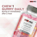Swisseme Biotin Gummies With Vitamin B12, C & E For Healthy Hair & Nails | Grocsy