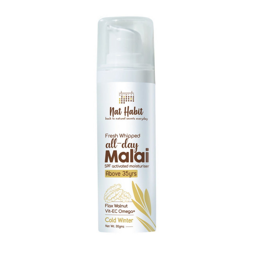 Nat Habit Flax Walnut Malai Face Moisturizer | Grocsy