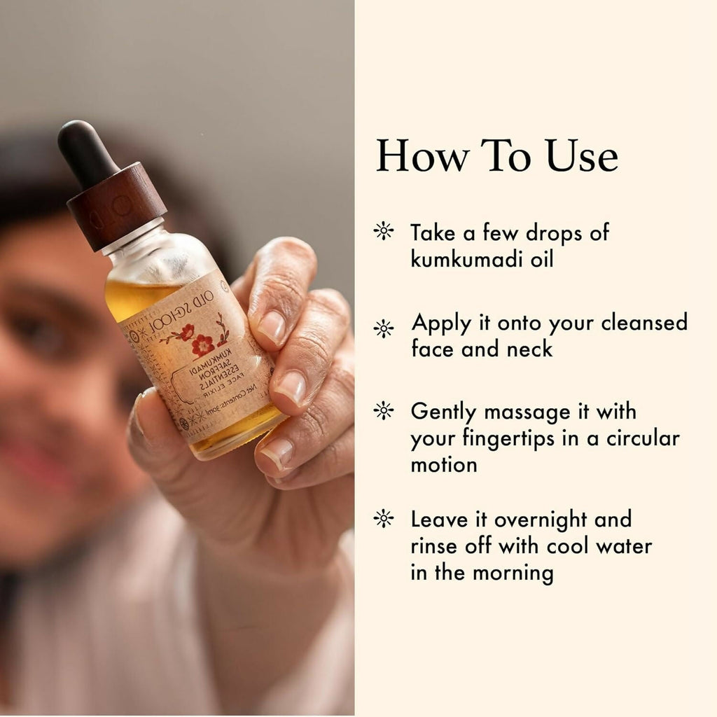 Old School Rituals Kumkumadi Saffron Face Elixir (Face Serum) | Grocsy