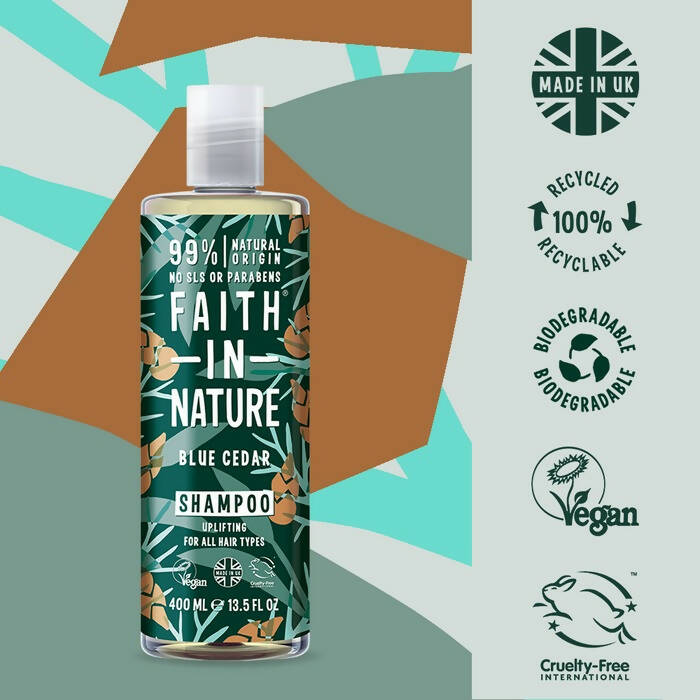 Faith In Nature Blue Cedar Shampoo | Grocsy