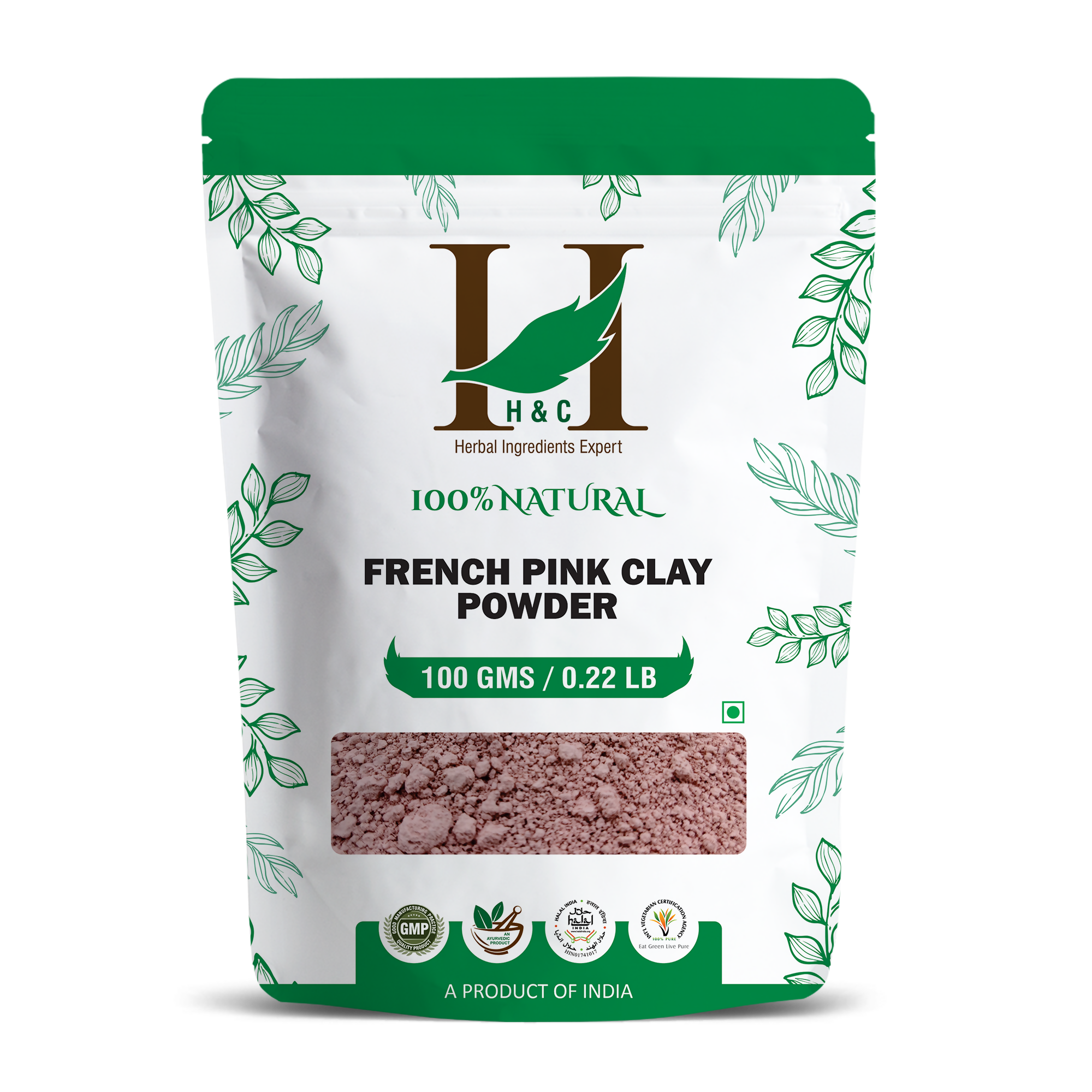 H&C Herbal French Pink Clay Powder | Grocsy