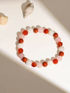 Red Carnelian, Amathyst Beads Bracelet - Ruby Raang | Grocsy