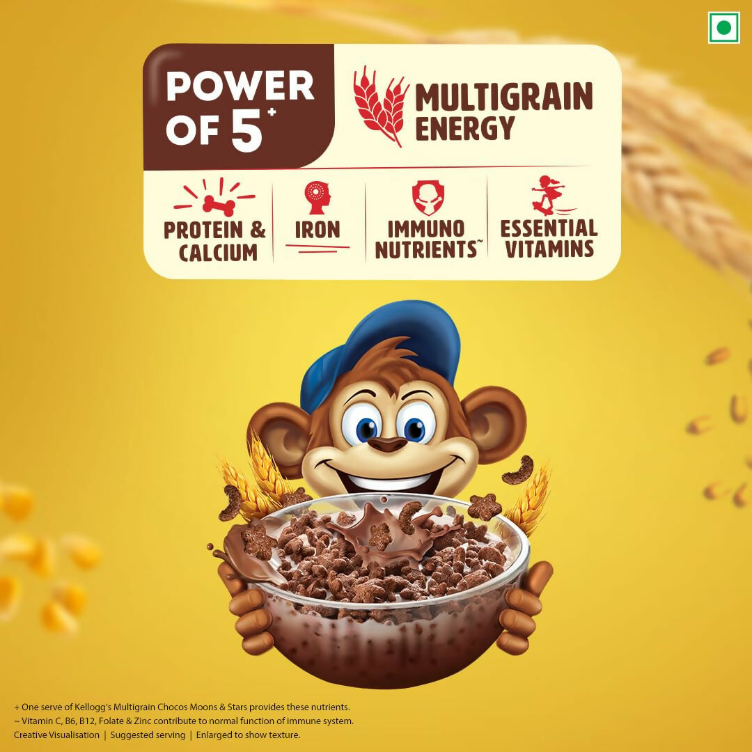 Kellogg's Multigrain Chocos Duet, Breakfast Cereal for Kids, Source of Calcium, High in Protein, with 10 Essential Vitamins & Minerals | Grocsy