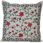 The Decor Nook Red Floral Print Cushion Cover | Grocsy