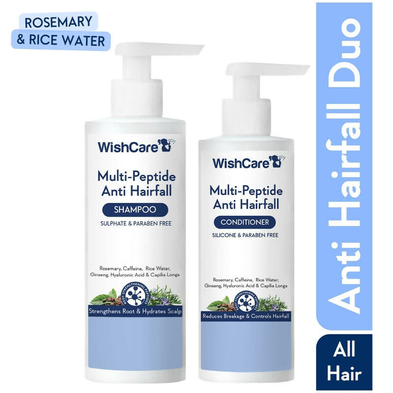 Wishcare Multi Peptide Anti Hairfall Shampoo + Conditioner Combo | Grocsy
