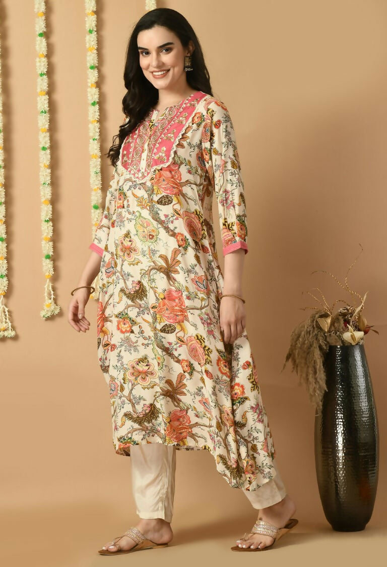 Joban Fashion White Maslin Kurta Set | Grocsy