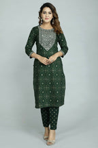Alvano Women's Attractive And Stylish Rayon A Line Kurta With Pant And Dupatta | Grocsy