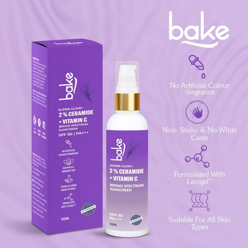 Bake 2% Ceramide + Vitamin C Sunscreen Spf 50 Pa+++ | Grocsy