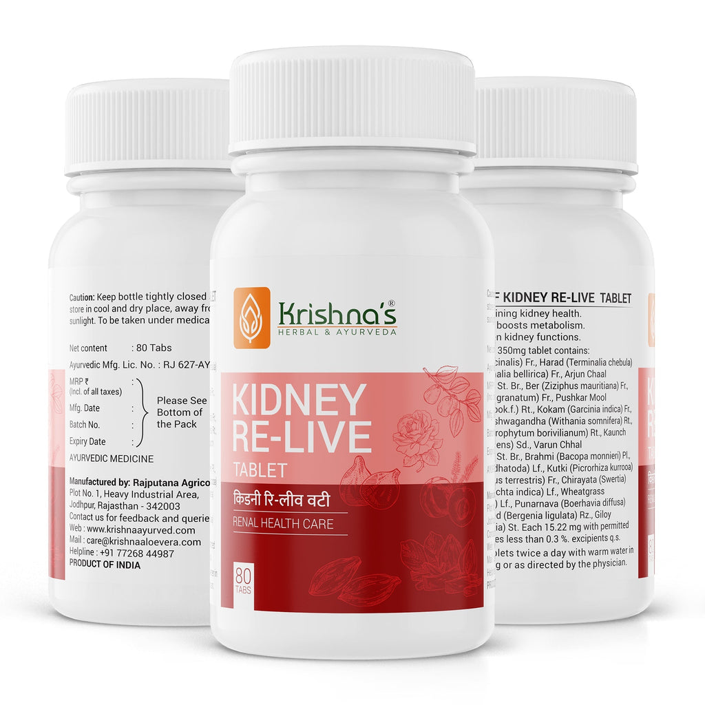 Krishna'S Herbal & Ayurveda Kidney Re-Live Tablets | Grocsy