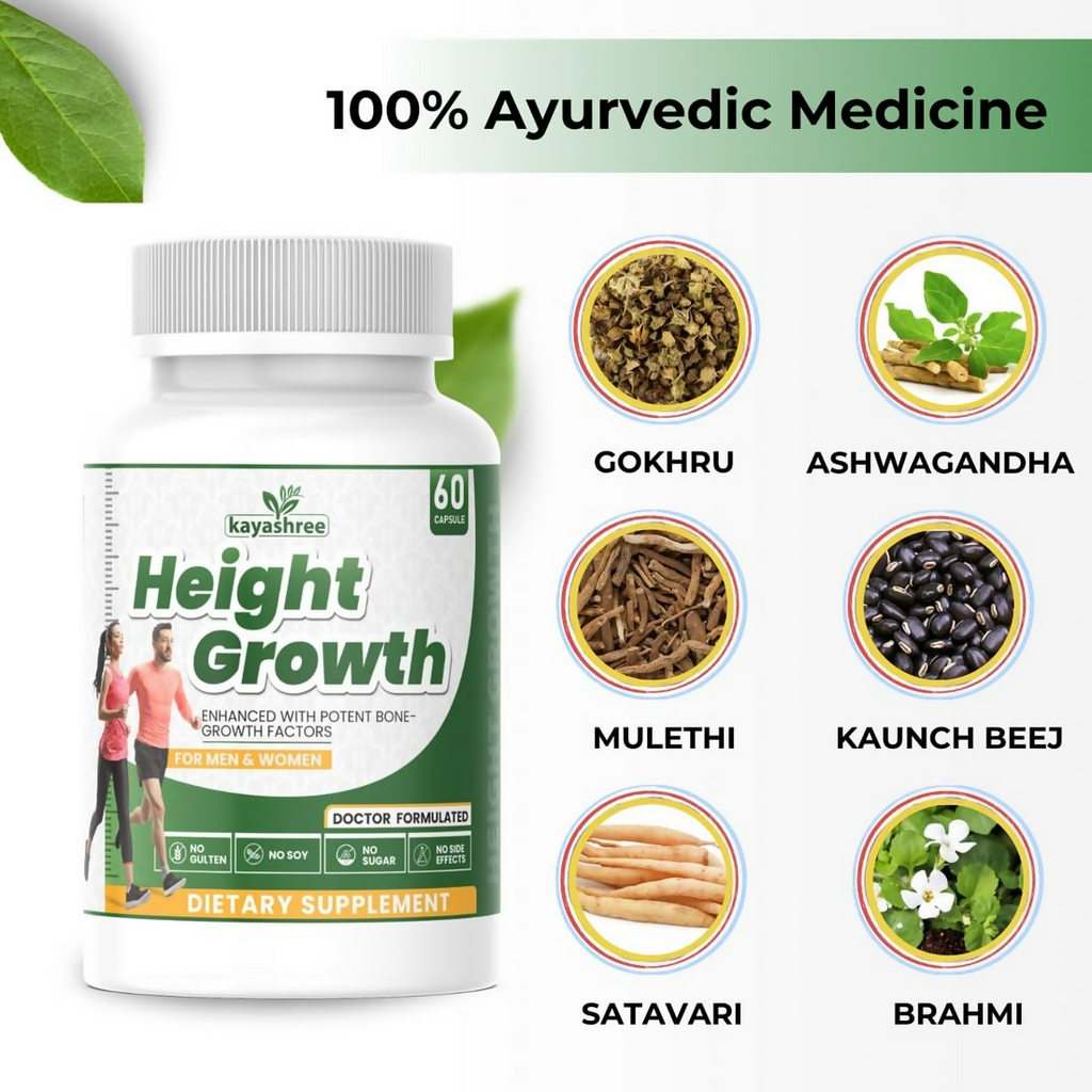 Kayashree Height Growth Capsules Height Increase For Men & Women | Grocsy