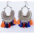 MS Fashion India Afghani Multi Color Silk Threads Design Hanging Earrings | Grocsy