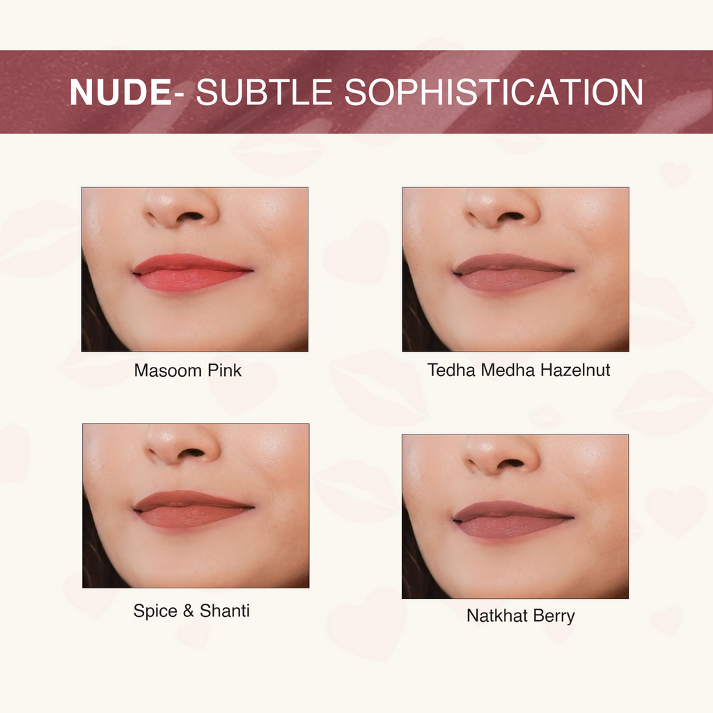 Nourish Mantra Liquid lipstick Creamy Matte with SPF / Water Proof, Smudge Proof Shade-Natkhat Berry | Grocsy