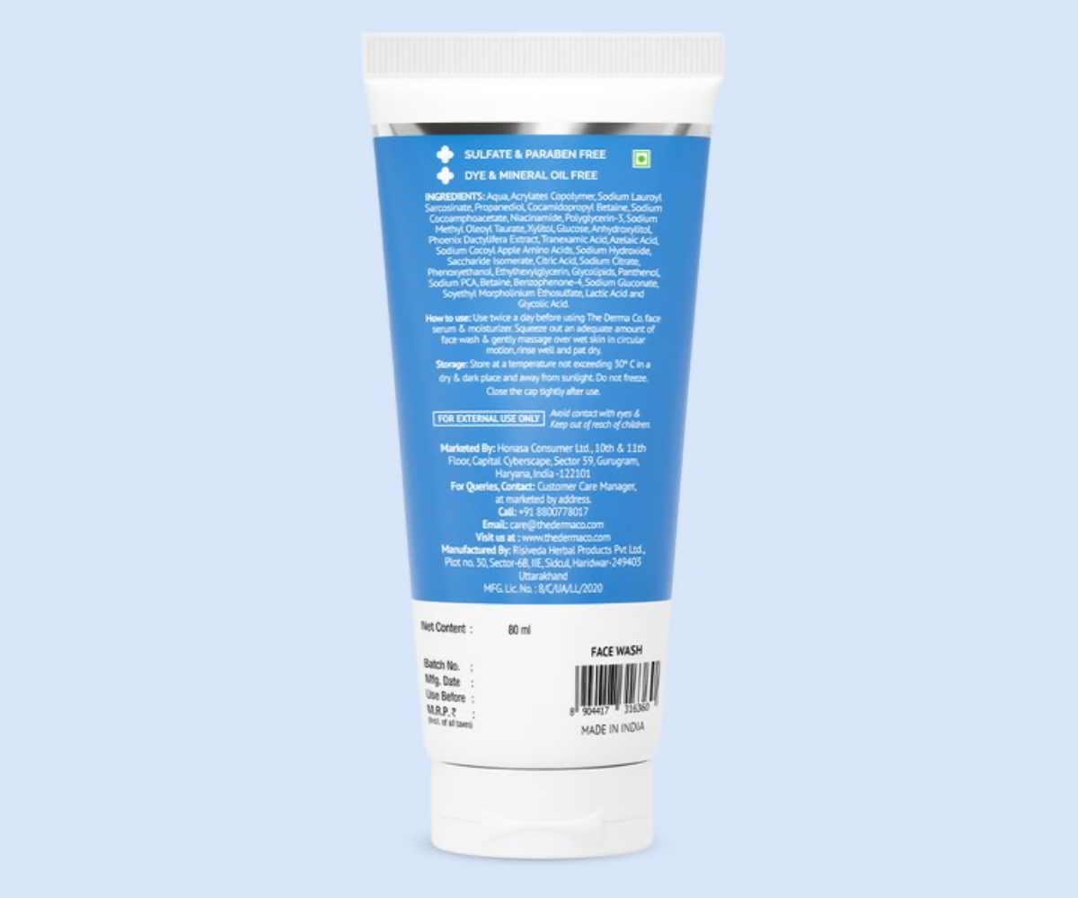 The Derma Co Tran-Zelaic Pigmentation Corrector Face Wash | Grocsy