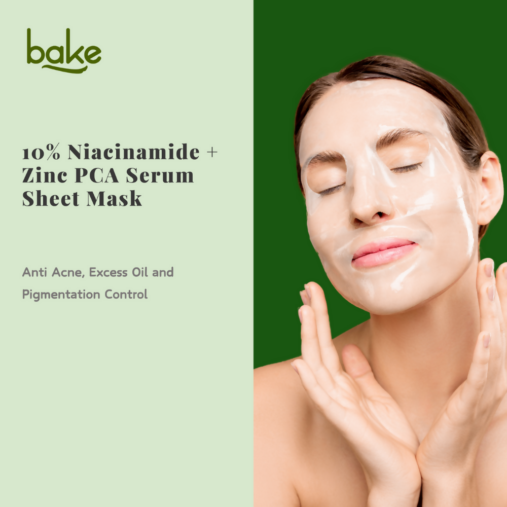 Bake 10% Niacinamide + Zinc PCA Serum Sheet Mask | Grocsy
