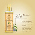 Skiura Nature Tea Tree Rosemary Hair Oil For Strong Healthy Hair And Dandruff Free | Grocsy