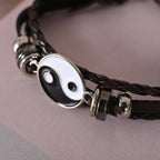 NVR Men Leather Wraparound Bracelet