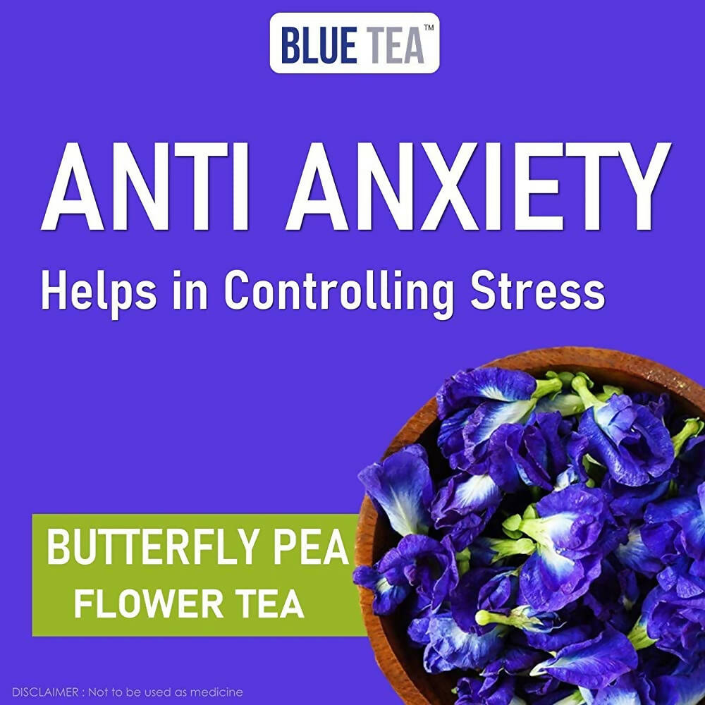 Butterfly Pea Ashwagandha Herbal Tea Bags | Grocsy