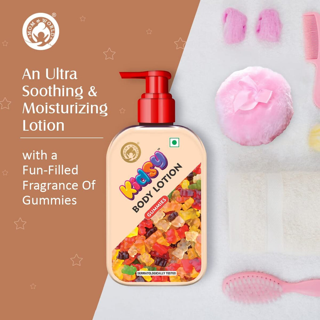Mom & World Kidsy Gummies Moisturising Body Lotion | Grocsy